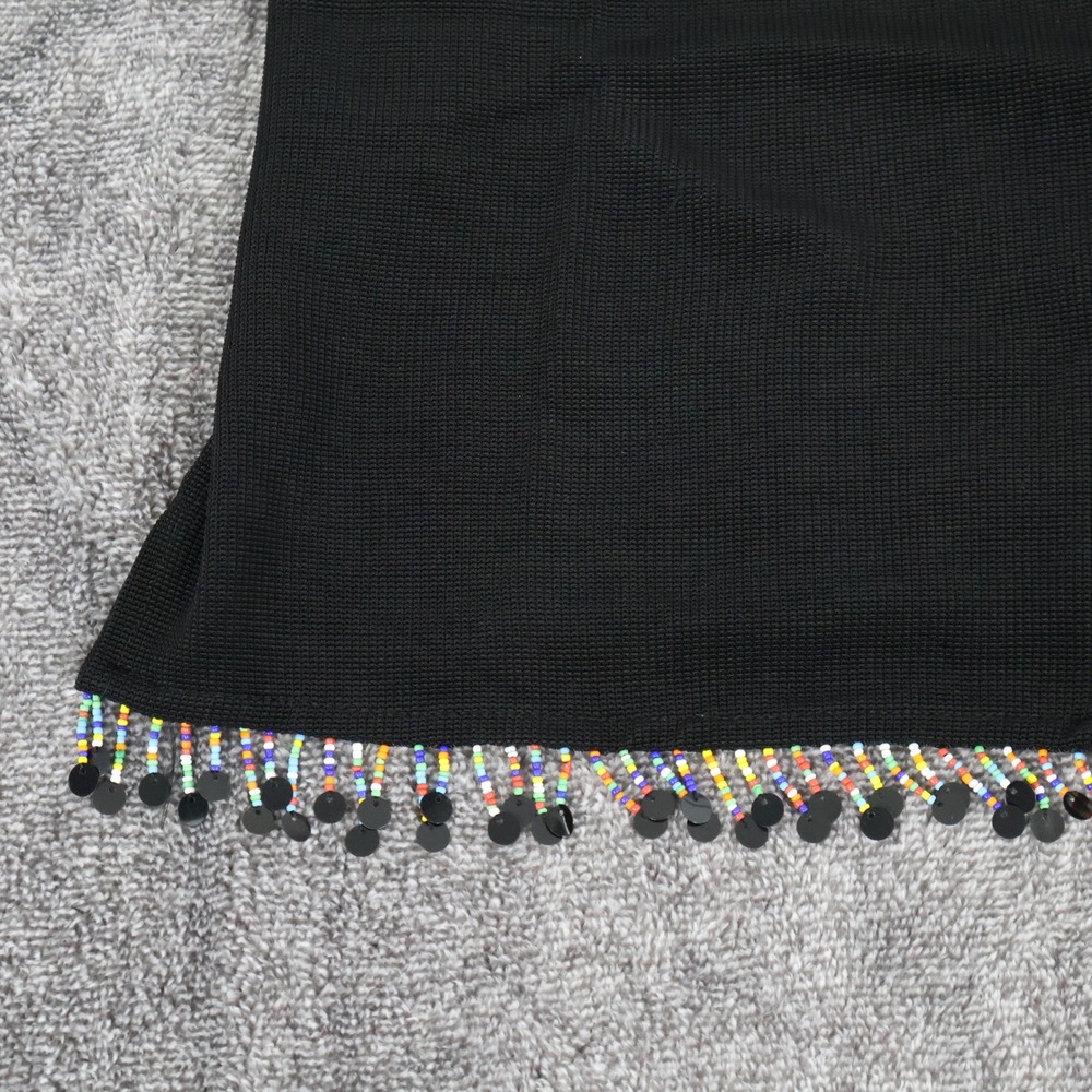 Vintage Ronni Nicole by Ouida Top & Pant Set Womens L Black Beaded Embellished - Picture 5 of 16